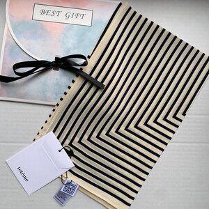 Toteme Chic Graphic Stripe Silk Scarf 57x57 Neutral Minimal Vibe